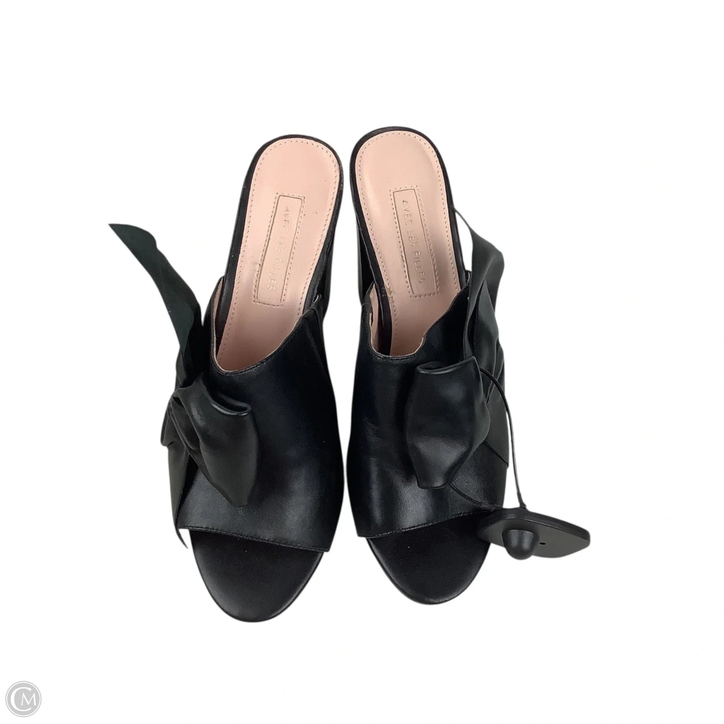 Sandals Heels Block By Avec Les Filles In Black, Size: 8