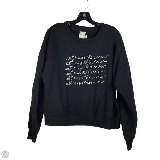 Sweatshirt Collar By Maeve In Black, Size: S