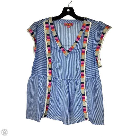 Top Short Sleeve By Thml In Striped Pattern, Size: M
