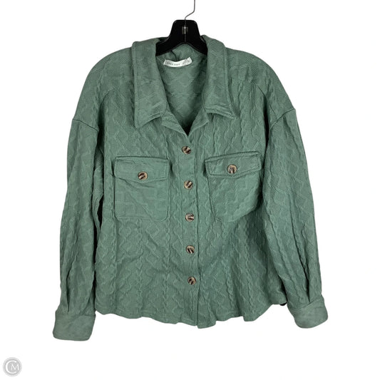 Jacket Shirt By Altard State In Green, Size: M