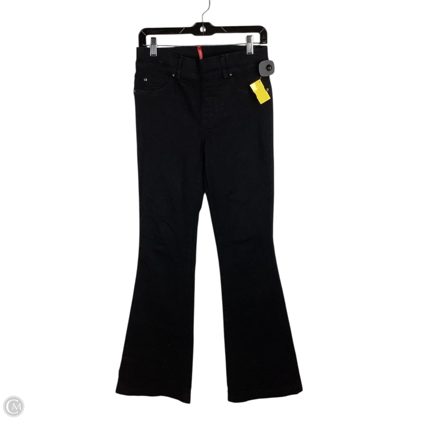 Jeans Flared By Spanx In Black Denim, Size: M