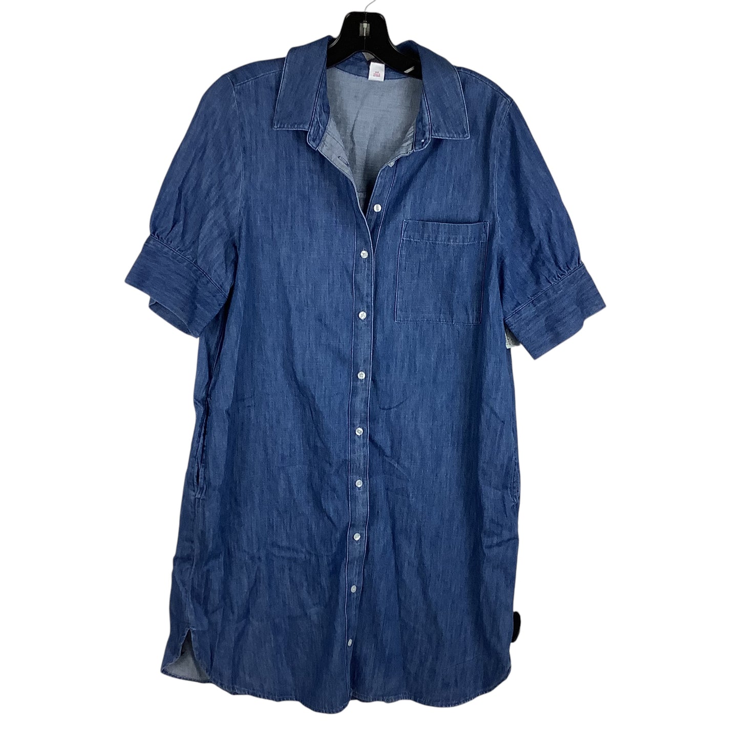 Dress Casual Midi By Old Navy In Blue Denim, Size: M