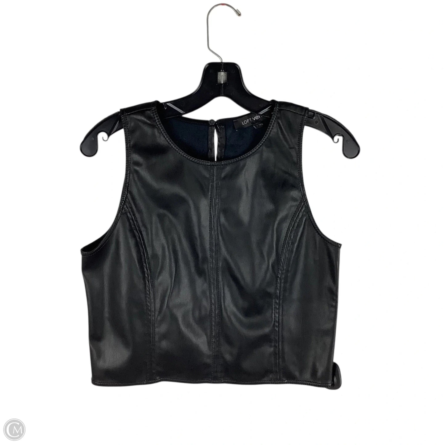 Top Sleeveless By Loft In Black, Size: 6