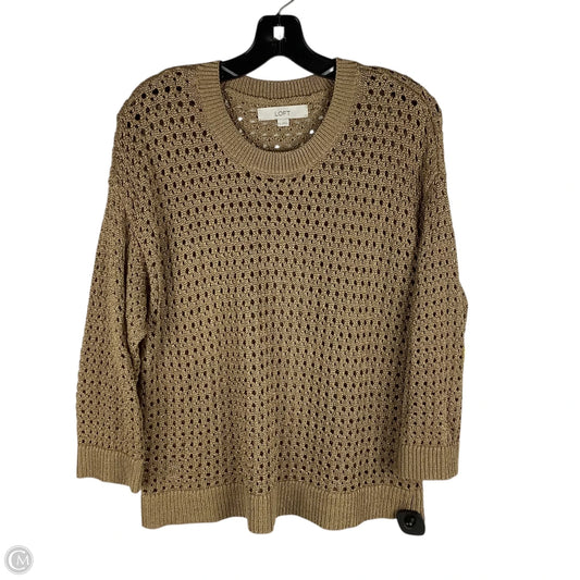 Sweater By Loft In Gold, Size: L