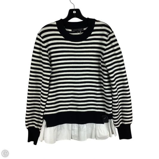 Top Long Sleeve By English Factory In Striped Pattern, Size: M