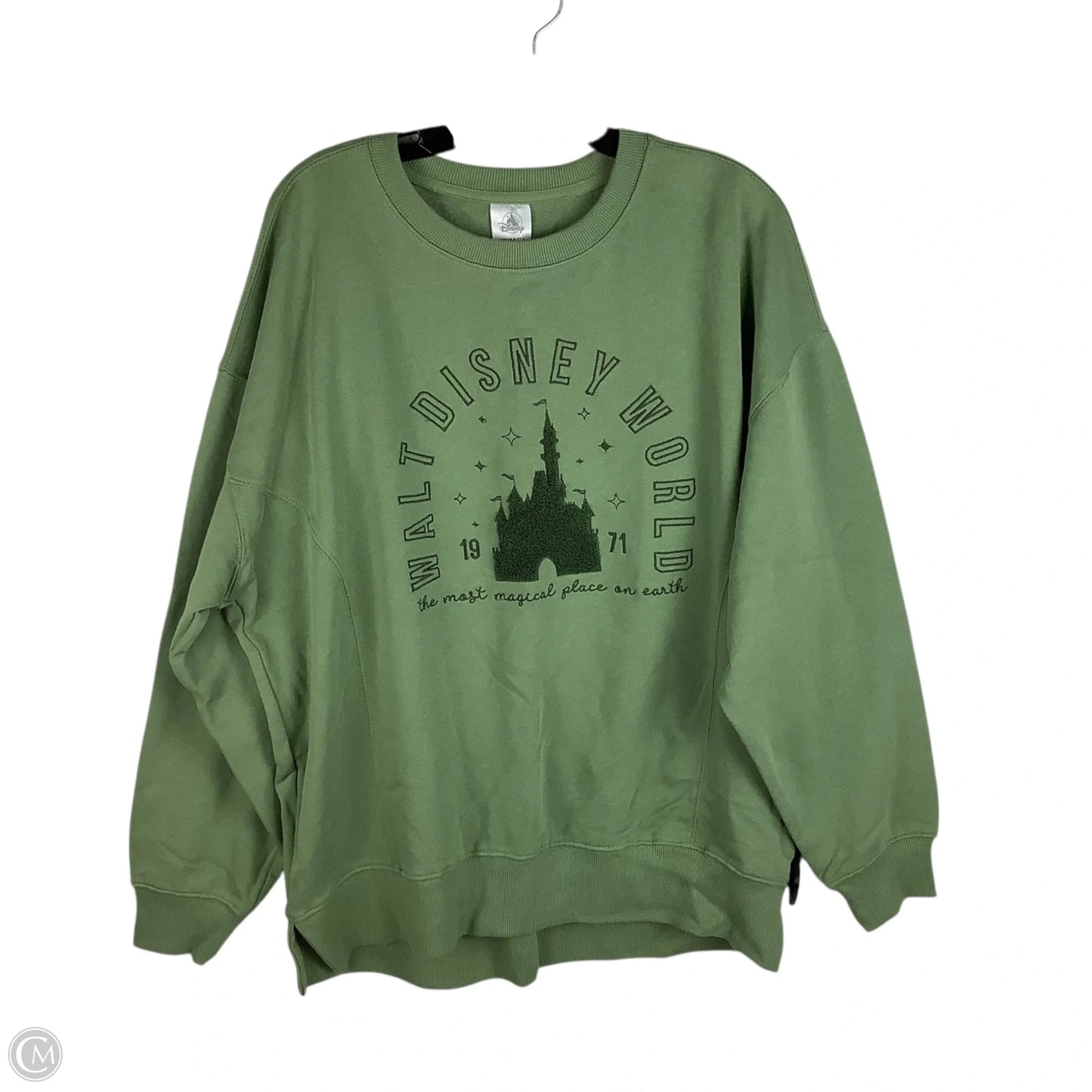 Sweatshirt Collar By Disney In Green, Size: M
