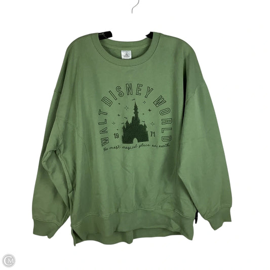 Sweatshirt Collar By Disney In Green, Size: M