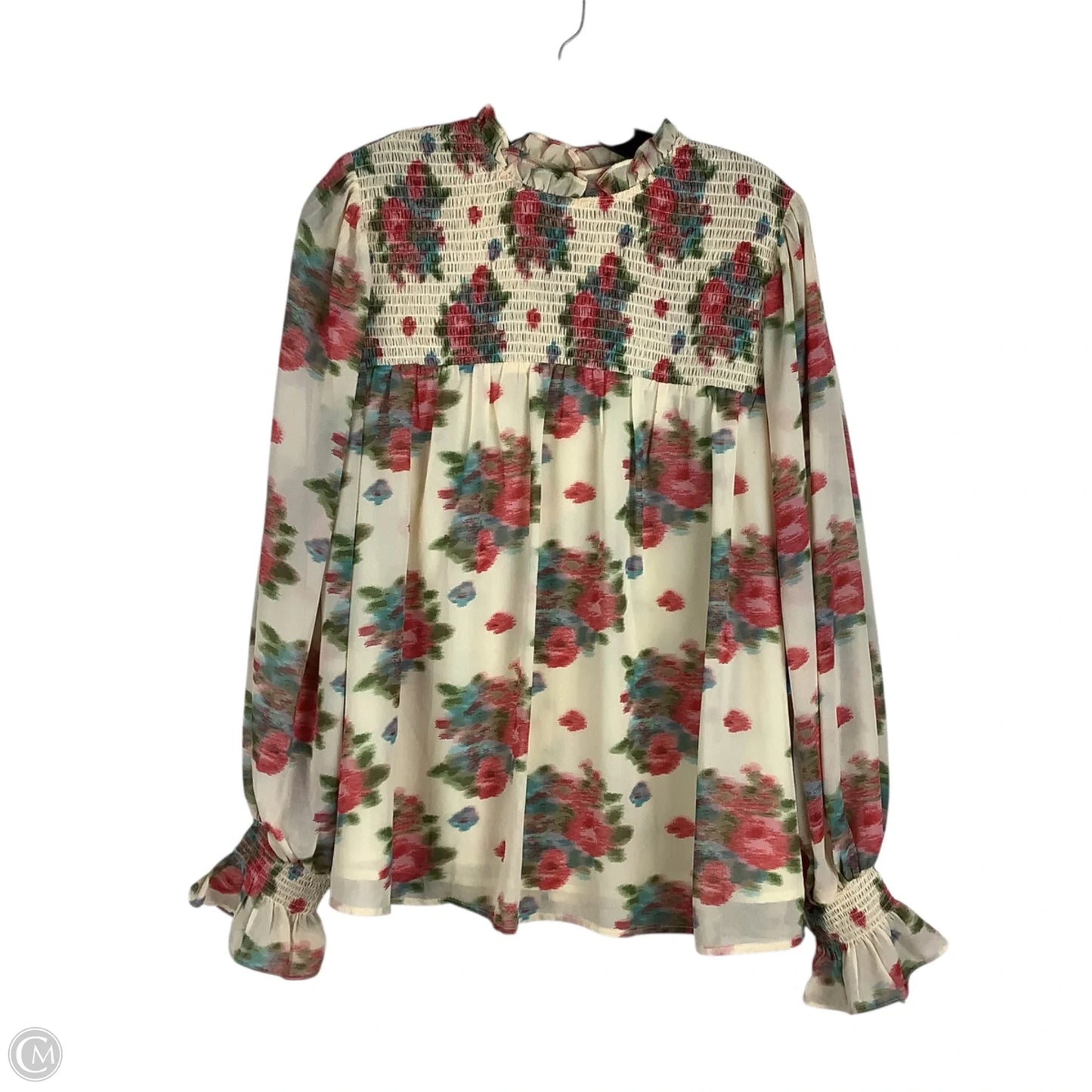 Top Long Sleeve By Entro In Floral Print, Size: M