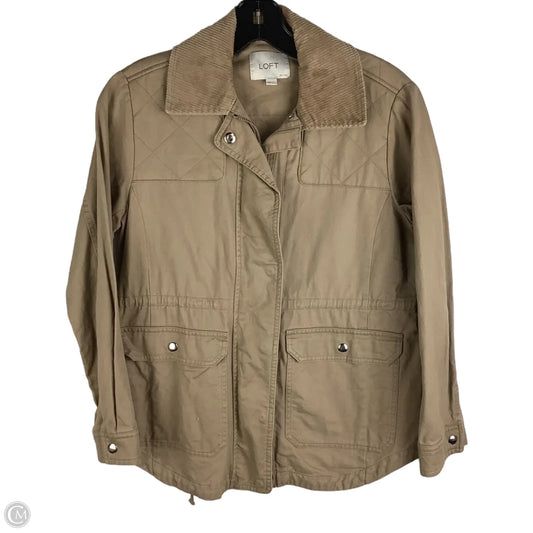 Jacket Shirt By Loft In Brown, Size: Xxs petite