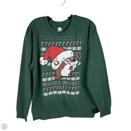 Sweatshirt Collar By Clothes Mentor In Green, Size: M