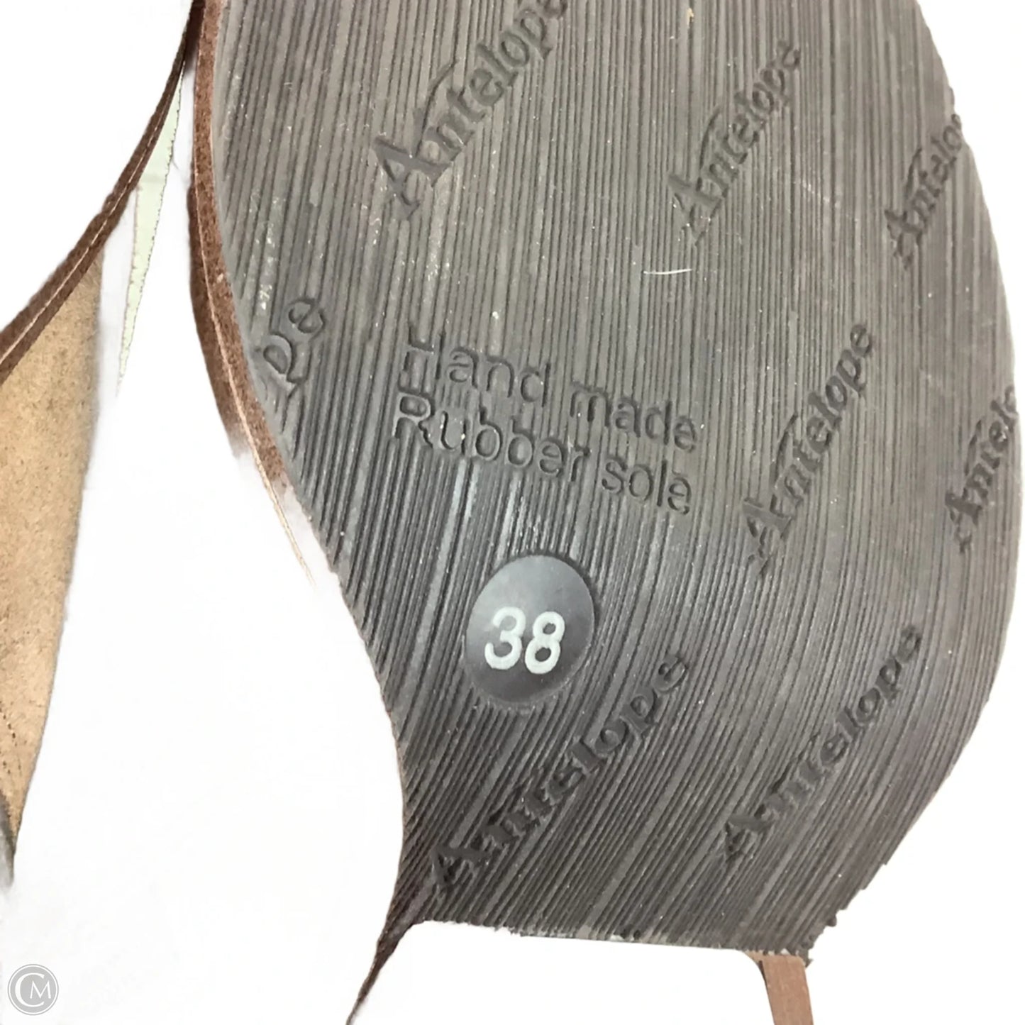 Boots Ankle Heels By Cmc In Brown & Gold, Size: 7.5 (38)