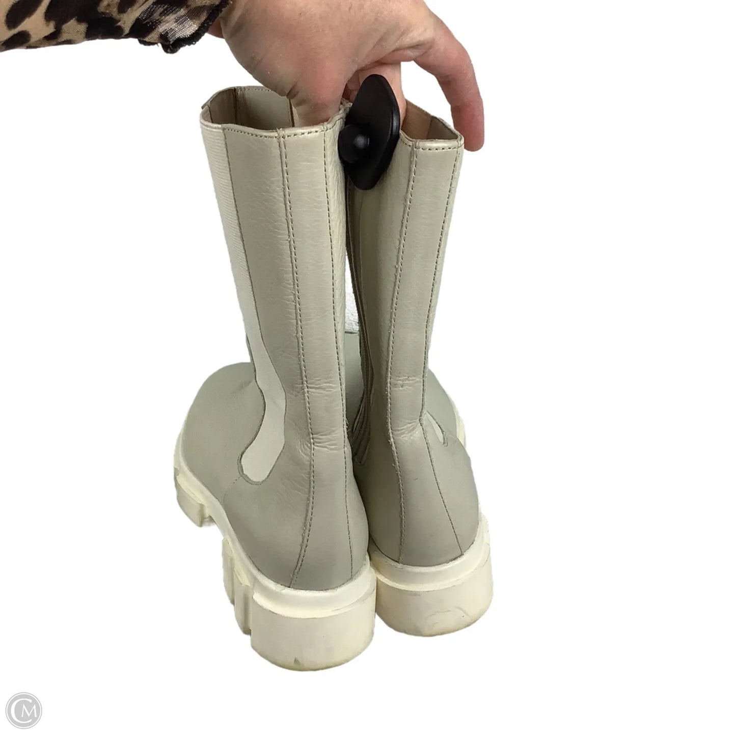 Boots Mid-calf Flats By Free People In Cream, Size: 9 (39.5)