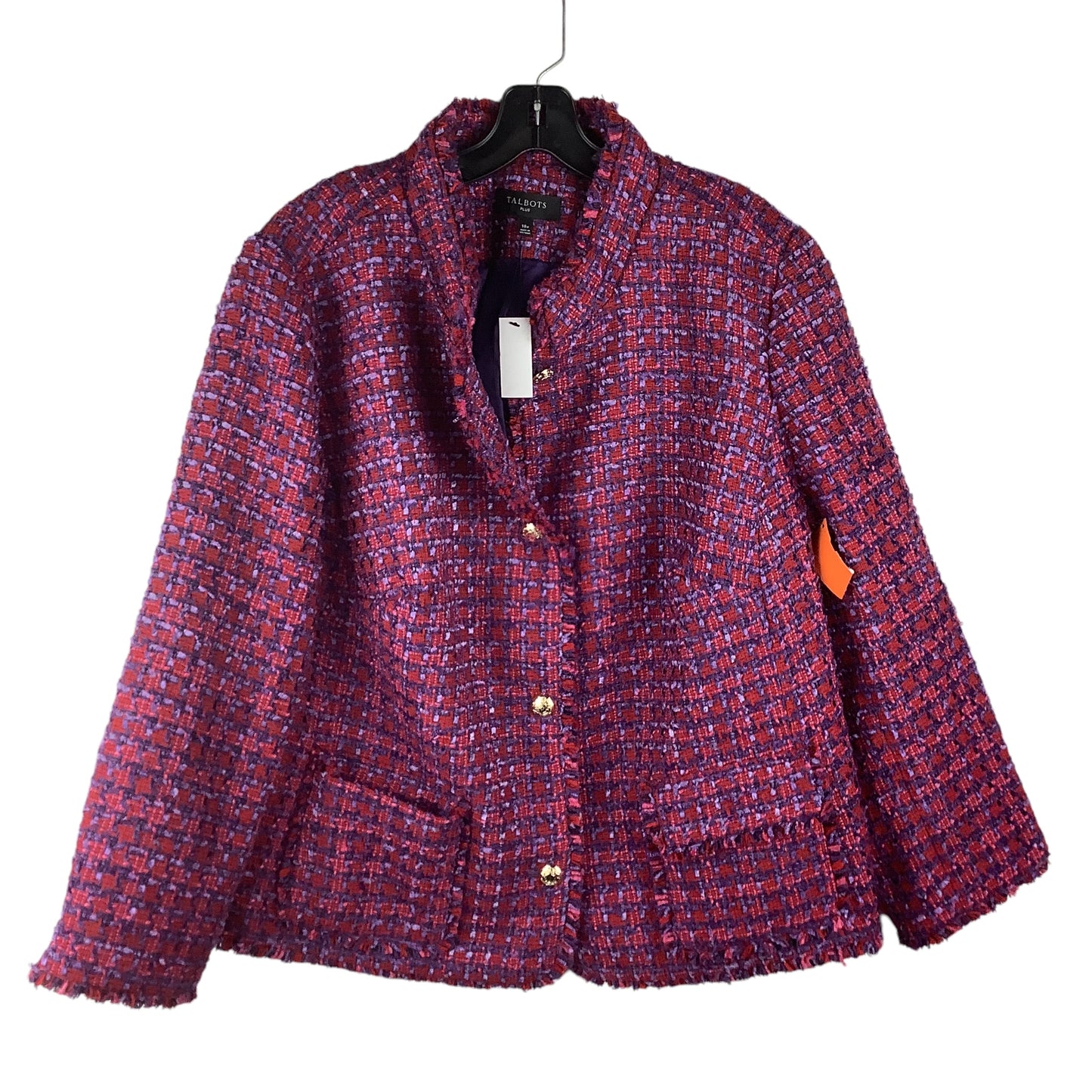 Blazer By Talbots In Purple & Red, Size: 1x