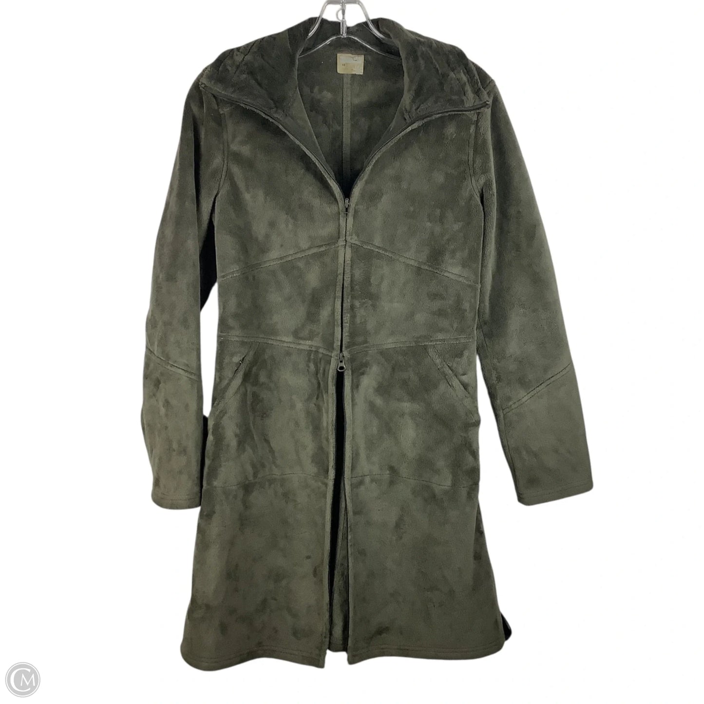 Coat Faux Fur & Sherpa By Athleta In Green, Size: Xs