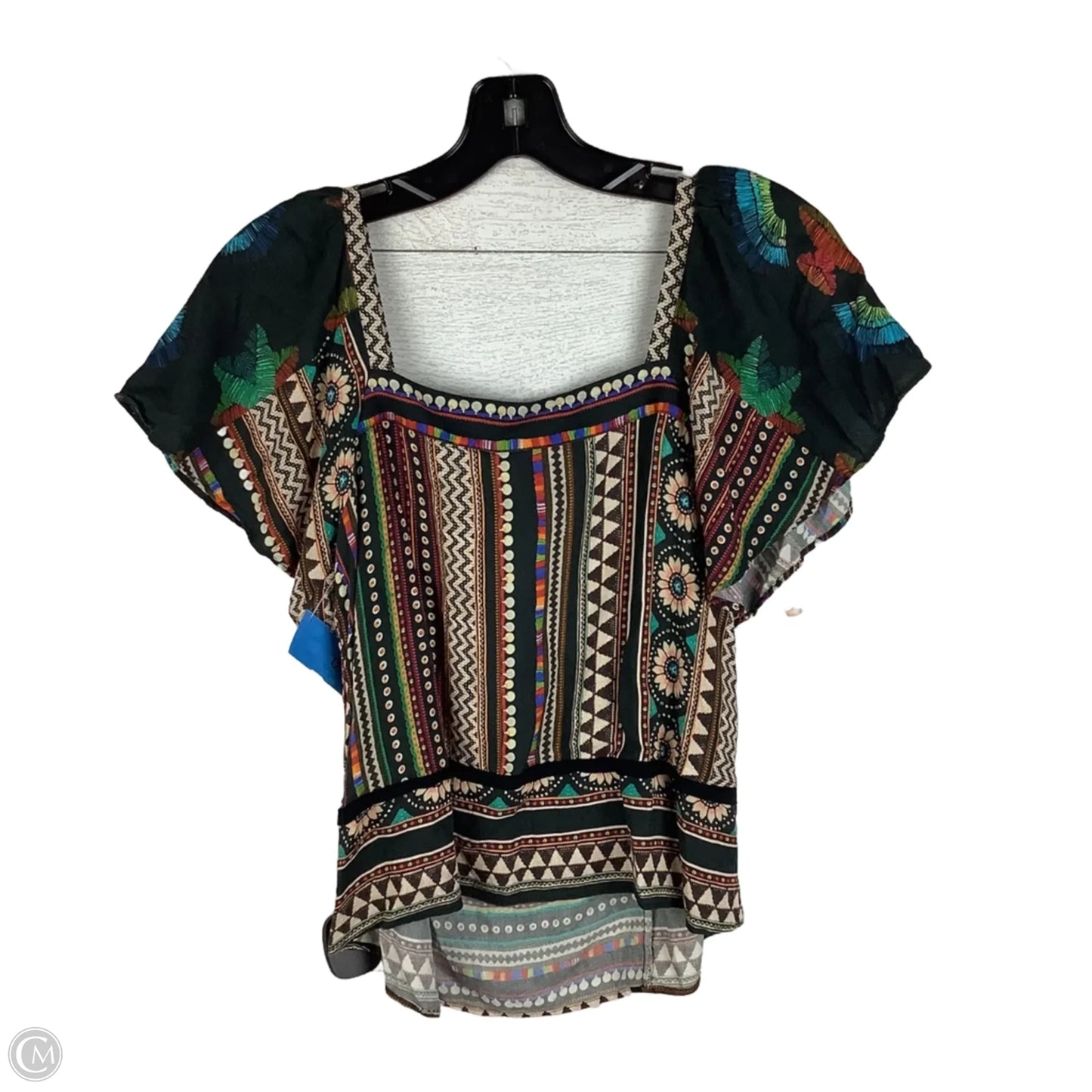 Top Short Sleeve By Farm Rio In Floral Print, Size: Xs