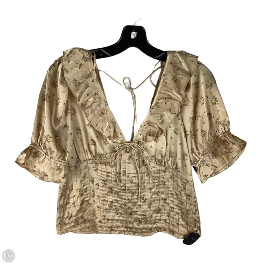 Top Short Sleeve By Free People In Floral Print, Size: M