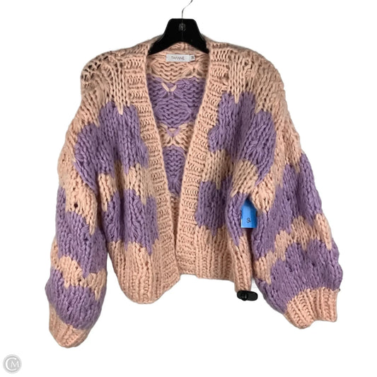Sweater Cardigan By Clothes Mentor In Pink & Purple, Size: S