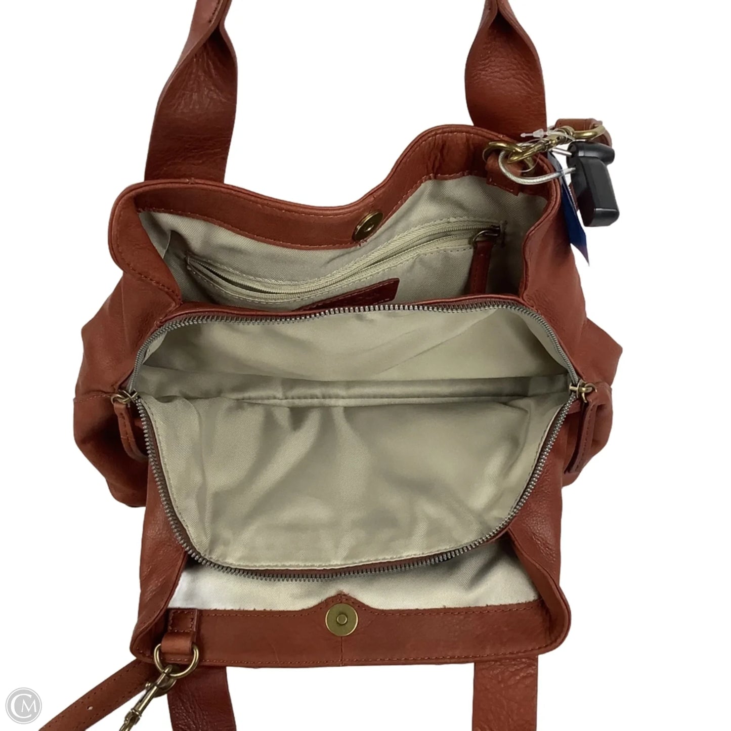 Handbag Leather By Cmc, Size: Medium