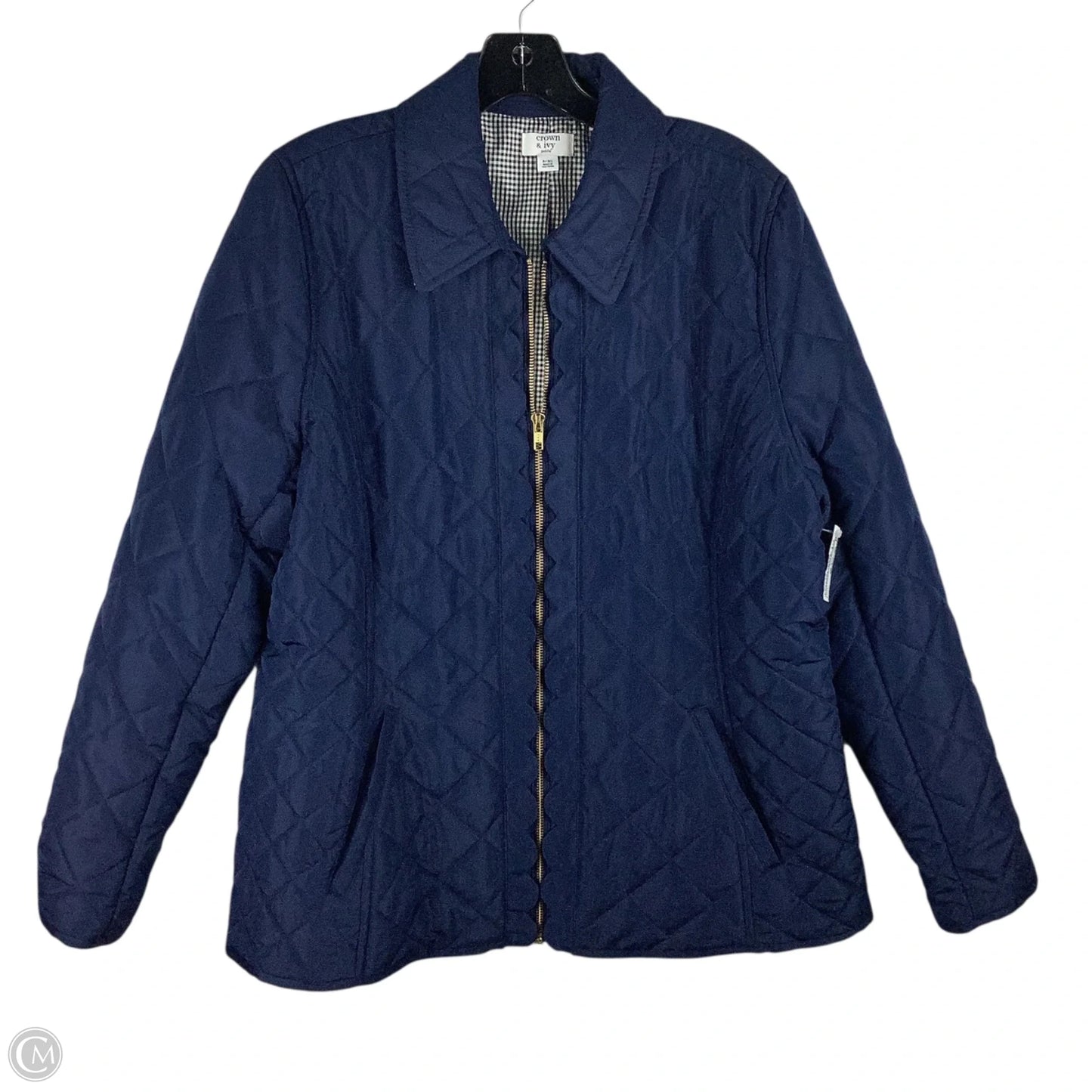 Jacket Puffer & Quilted By Crown And Ivy In Blue, Size: Xl petite