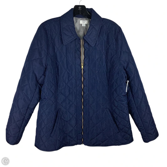 Jacket Puffer & Quilted By Crown And Ivy In Blue, Size: Xl petite