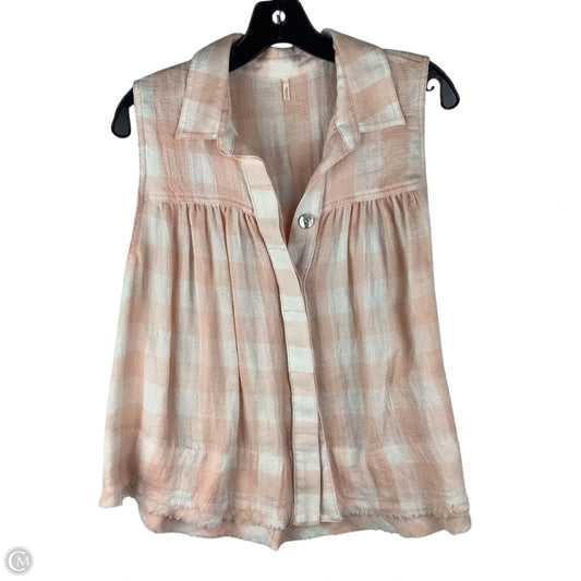 Top Sleeveless By Free People In Coral, estimated size S/M