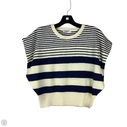 Top Short Sleeve By Vestique In Striped Pattern, Size: M