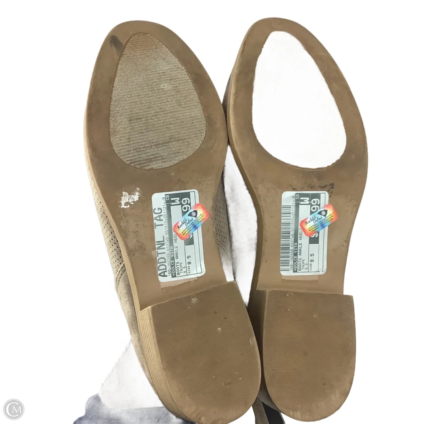 Boots Ankle Heels By Dolce Vita In Taupe, Size: 9.5