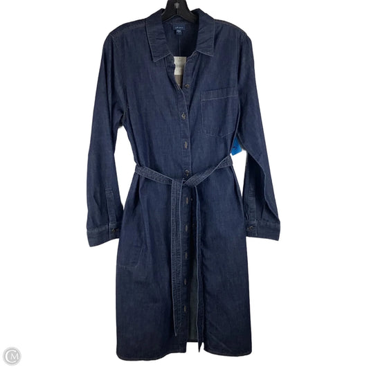 Dress Casual Midi By J. Jill In Blue Denim, Size: M