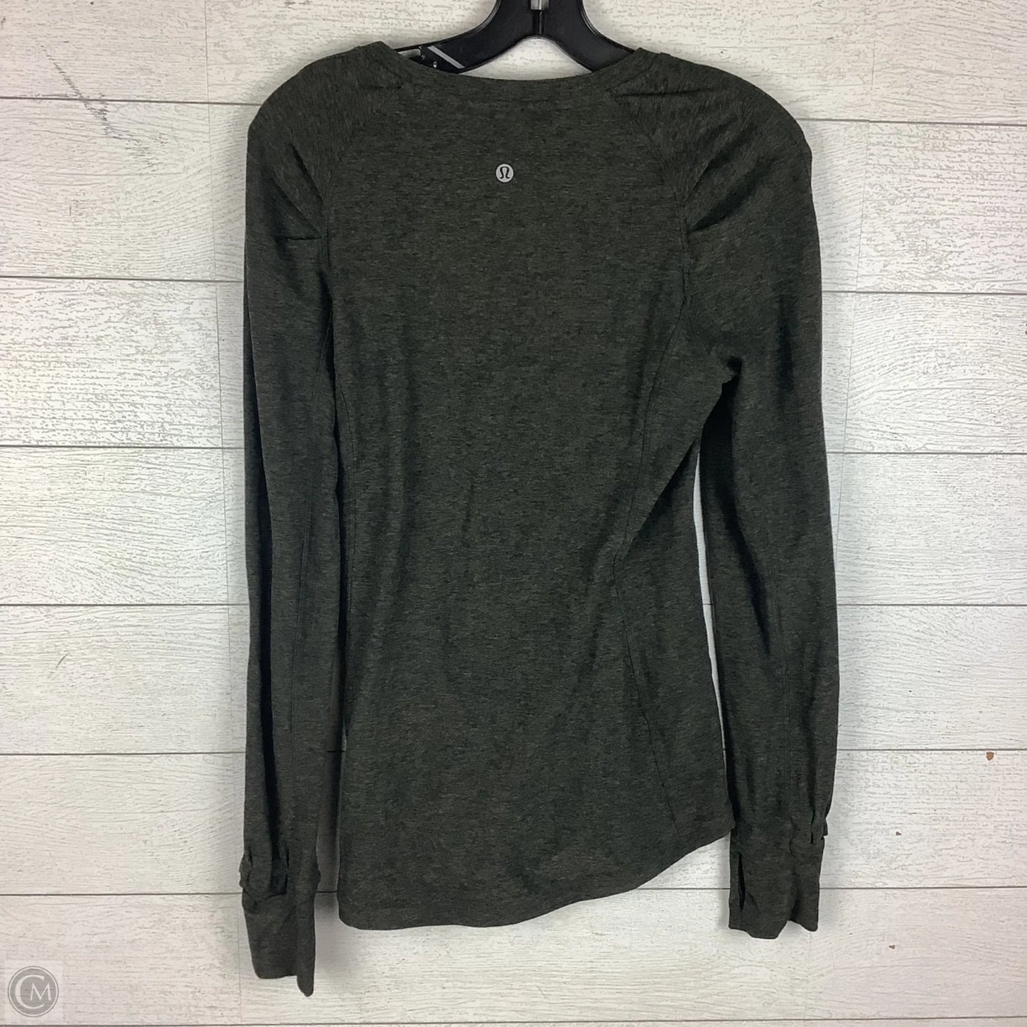 Athletic Top Long Sleeve Crewneck By Lululemon In Green, Size: 6