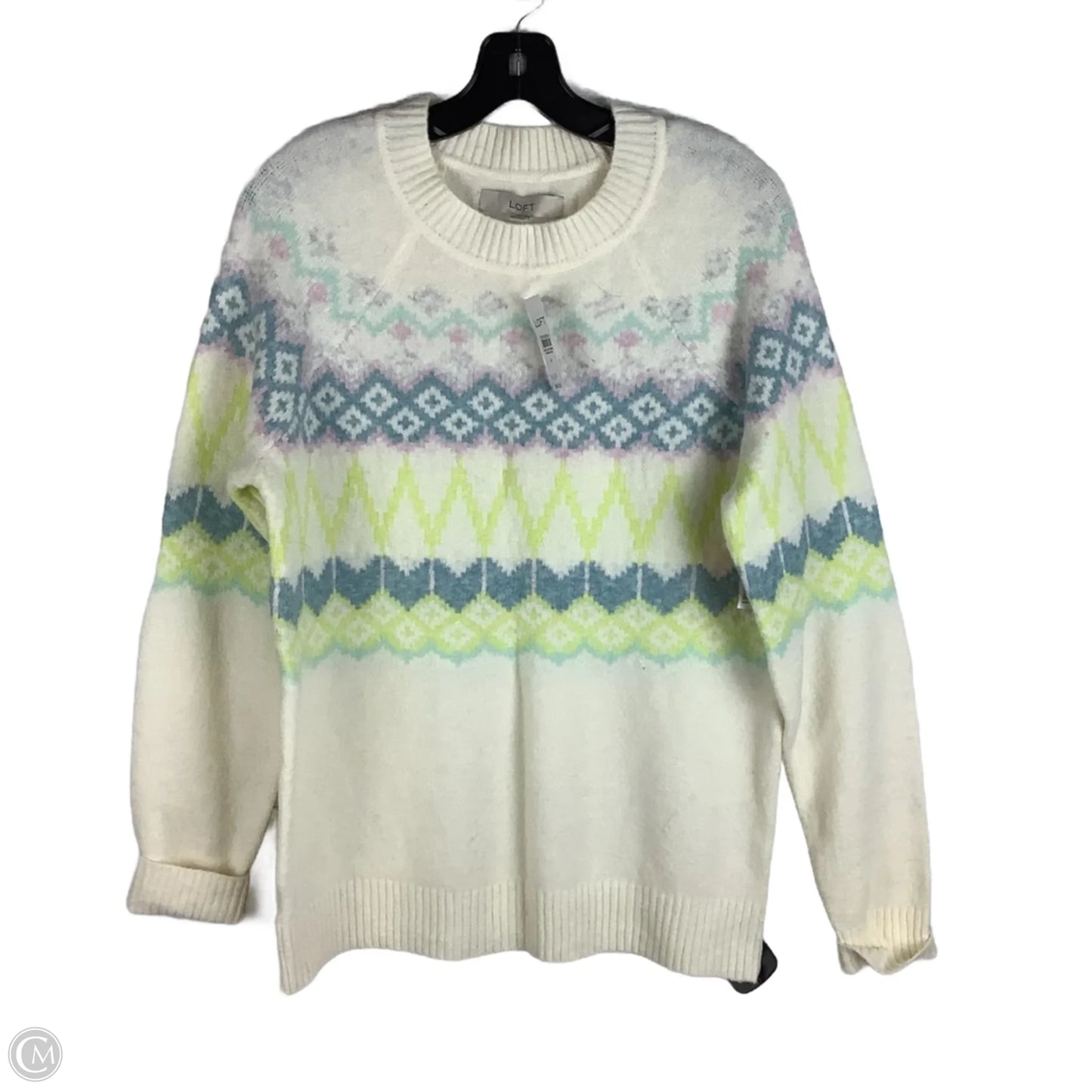 Sweater By Loft In Cream, Size: M