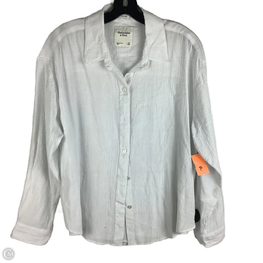 Top Long Sleeve By Abercrombie And Fitch In White, Size: M