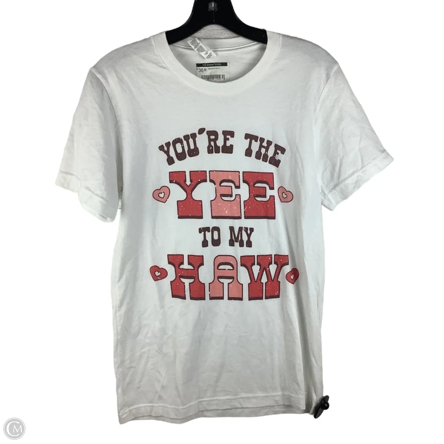 Top Short Sleeve Basic By Canvas In White, Size: S