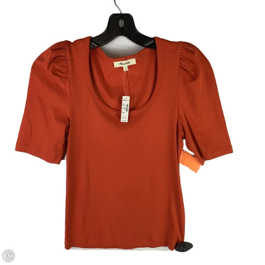 Top Short Sleeve By Madewell In Orange, Size: Xs
