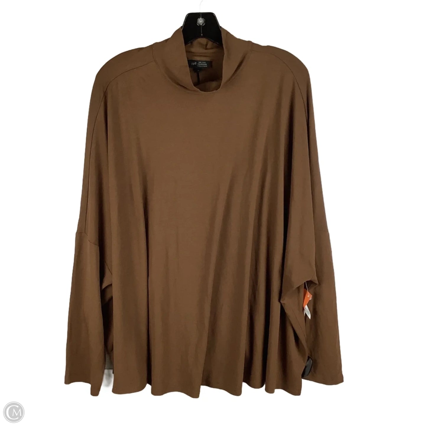 Top Long Sleeve Basic By J. Jill In Brown, Size: 2x