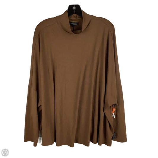 Top Long Sleeve Basic By J. Jill In Brown, Size: 2x