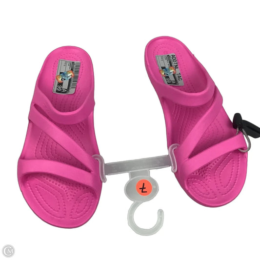 Sandals Sport By Crocs In Pink, Size: 7