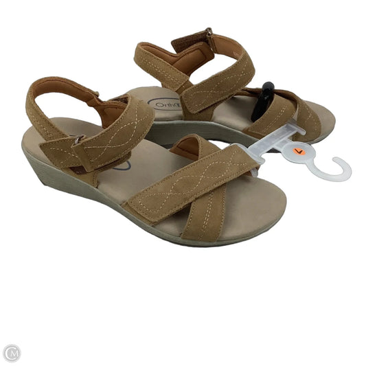 Sandals Heels Block By Clothes Mentor In Brown, Size: 7