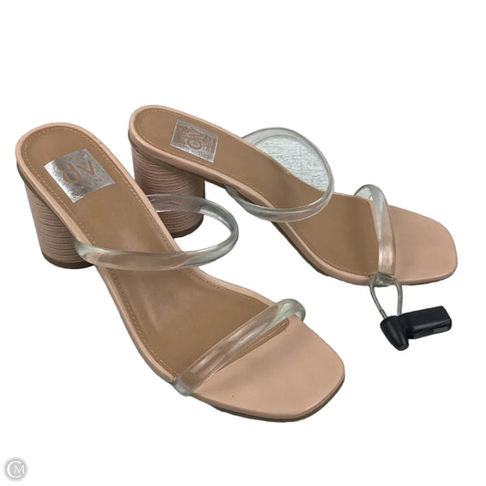 Sandals Heels Block By Dolce Vita In Beige, Size: 7.5