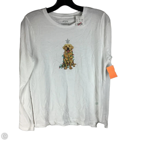 Top Long Sleeve By J. Crew In White, Size: S