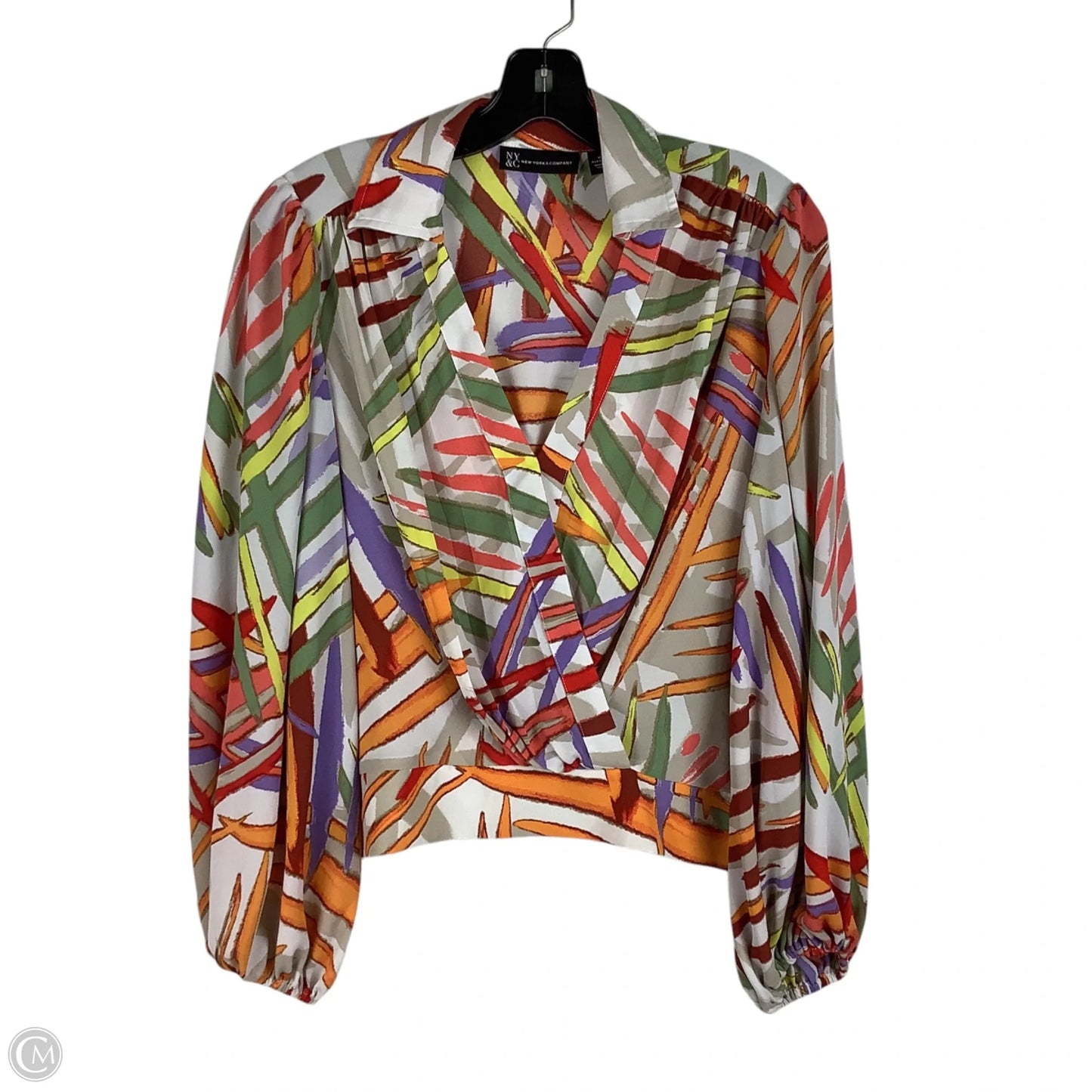 Top Long Sleeve By New York And Co In Multi-colored, Size: M