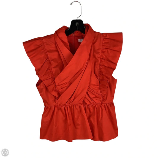 Top Sleeveless By Tcec In Orange, Size: M