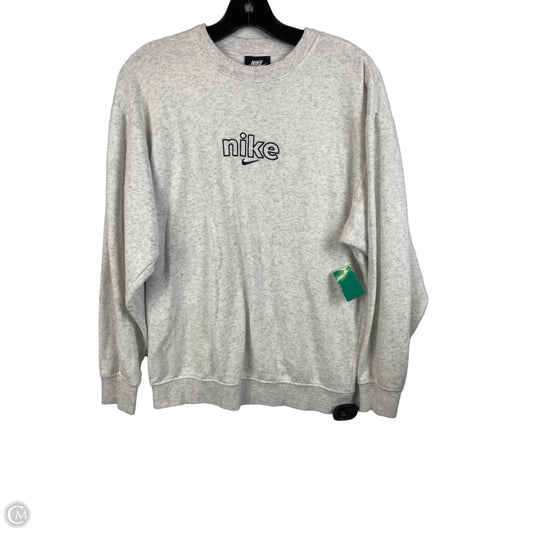 Sweatshirt Collar By Nike Apparel In Grey, Size: S