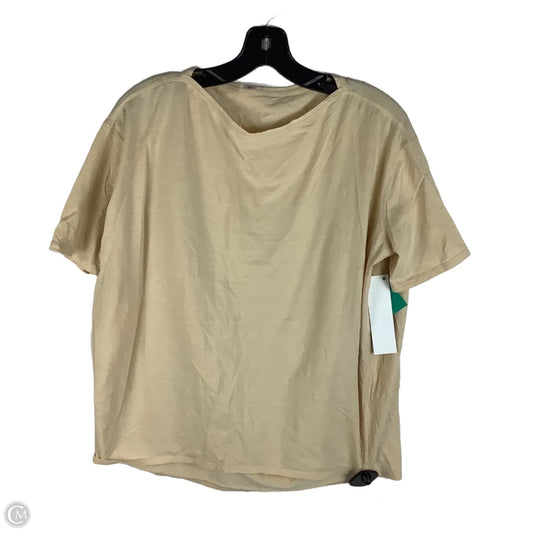 Athletic Top Short Sleeve By Lululemon In Beige, Size: Est. M/L