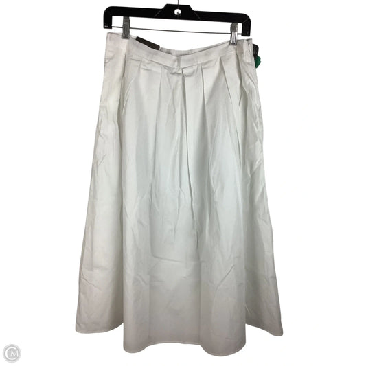 Skirt Midi By Banana Republic In White, Size: 8