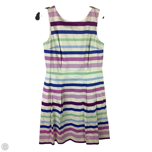 Dress Casual Midi By Talbots In Striped Pattern, Size: 8