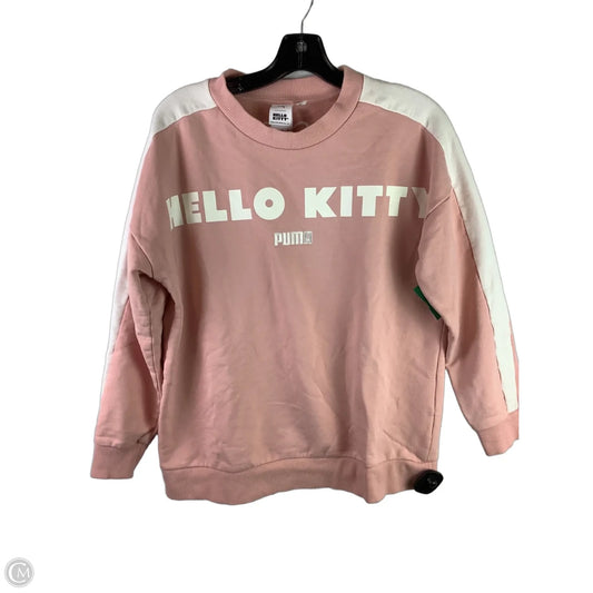 Sweatshirt Collar By Puma In Pink, Size: M