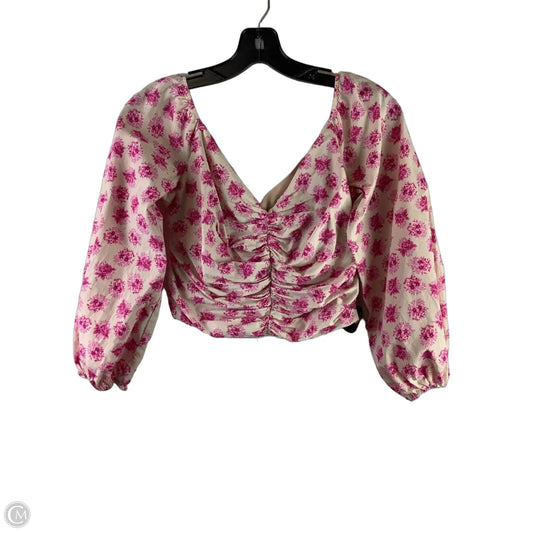 Top Short Sleeve By Zara In Pink, Size: M