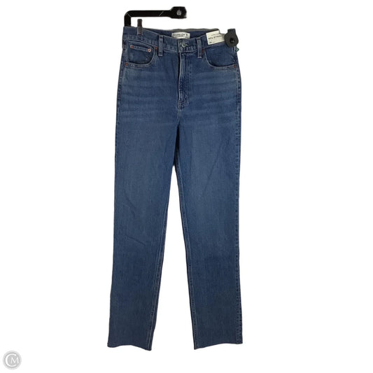 Jeans Straight By Abercrombie And Fitch In Blue, Size: 6 (28 LONG)