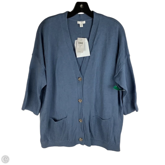 Sweater Cardigan By J. Jill In Blue, Size: L petite