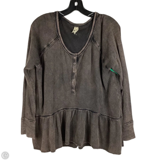 Top Long Sleeve By We The Free In Brown, Size: M